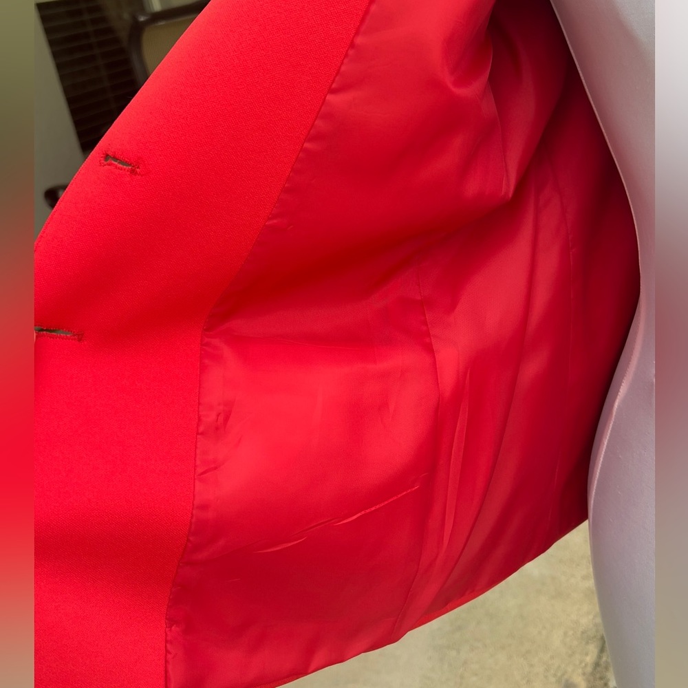 Vintage Red Givenchy Sport Blazer Suit Jacket Size 8 - Picture 10 of 12